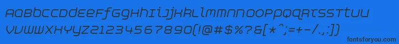 AspirinAdvanceitalic Font – Black Fonts on Blue Background