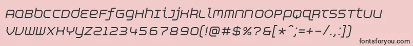 AspirinAdvanceitalic Font – Black Fonts on Pink Background
