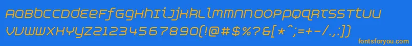Шрифт AspirinAdvanceitalic – оранжевые шрифты на синем фоне