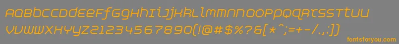 AspirinAdvanceitalic Font – Orange Fonts on Gray Background
