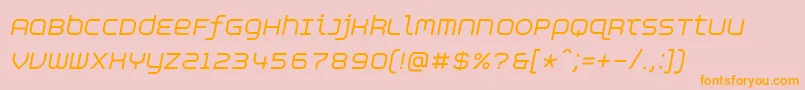 AspirinAdvanceitalic Font – Orange Fonts on Pink Background