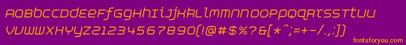 AspirinAdvanceitalic Font – Orange Fonts on Purple Background