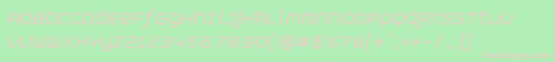 AspirinAdvanceitalic Font – Pink Fonts on Green Background