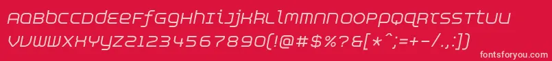 Шрифт AspirinAdvanceitalic – розовые шрифты на красном фоне