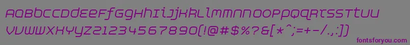 Шрифт AspirinAdvanceitalic – фиолетовые шрифты на сером фоне