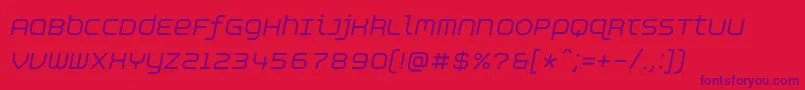AspirinAdvanceitalic Font – Purple Fonts on Red Background