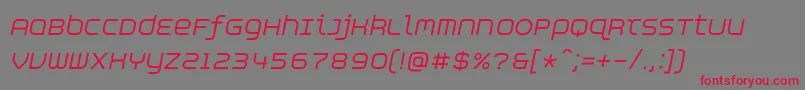 AspirinAdvanceitalic Font – Red Fonts on Gray Background