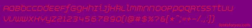 AspirinAdvanceitalic Font – Red Fonts on Purple Background