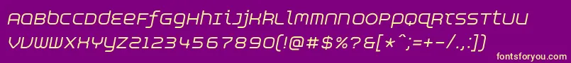 AspirinAdvanceitalic Font – Yellow Fonts on Purple Background