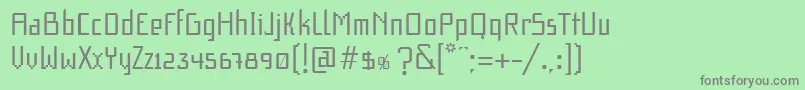 F1SecuenciaQuadFfpDefharo Font – Gray Fonts on Green Background