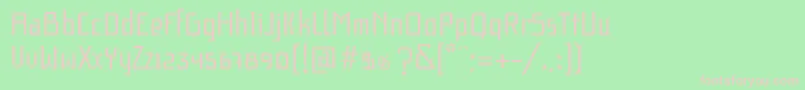 F1SecuenciaQuadFfpDefharo Font – Pink Fonts on Green Background