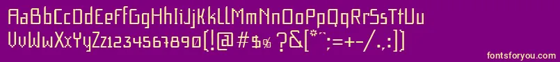 Шрифт F1SecuenciaQuadFfpDefharo – жёлтые шрифты на фиолетовом фоне