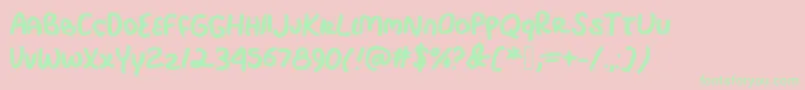 RockyCreek Font – Green Fonts on Pink Background