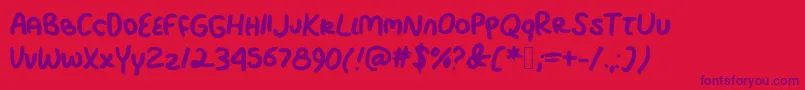 RockyCreek Font – Purple Fonts on Red Background