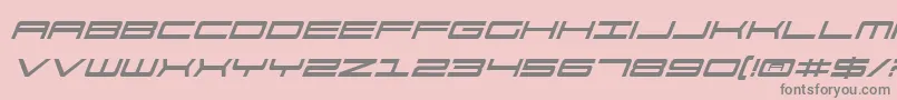911PorschaItalic Font – Gray Fonts on Pink Background