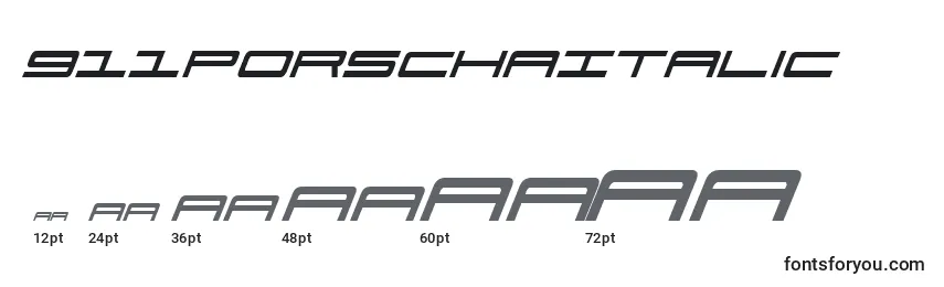 911PorschaItalic Font Sizes
