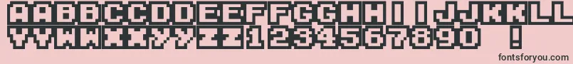 M04 Font – Black Fonts on Pink Background