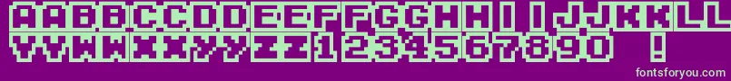 Шрифт M04 – зелёные шрифты на фиолетовом фоне