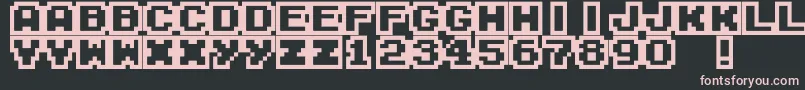 M04 Font – Pink Fonts on Black Background