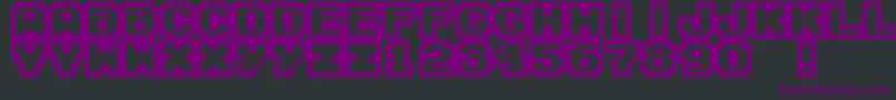 M04 Font – Purple Fonts on Black Background