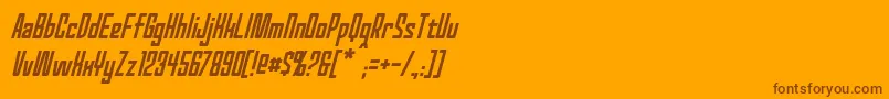 Weitere Informationen zur RedWorldItalic-Schriftart RedWorldItalic-Schriftart – Braune Schriften auf orangefarbenem Hintergrund
