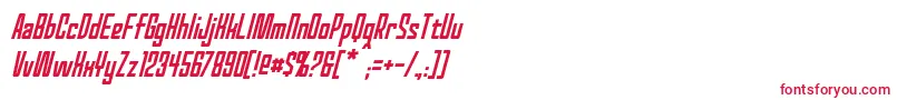 RedWorldItalic-fontti – punaiset fontit valkoisella taustalla