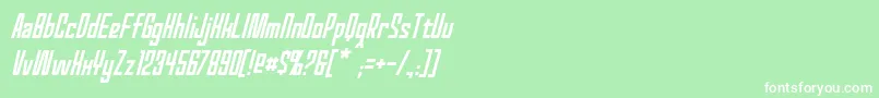 RedWorldItalic Font – White Fonts on Green Background