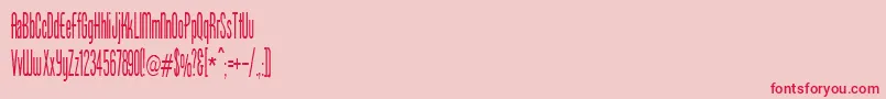 フォントBorzoiMedium – ピンクの背景に赤い文字