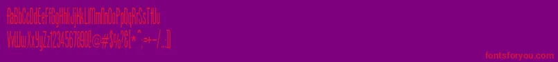 BorzoiMedium-Schriftart – Rote Schriften auf violettem Hintergrund