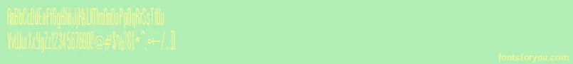 BorzoiMedium Font – Yellow Fonts on Green Background