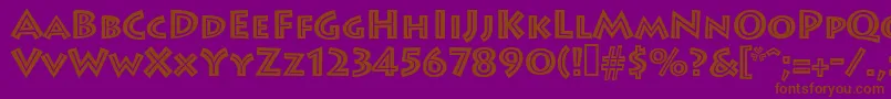Leetoscaniniinlinesh Font – Brown Fonts on Purple Background