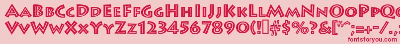 Leetoscaniniinlinesh Font – Red Fonts on Pink Background