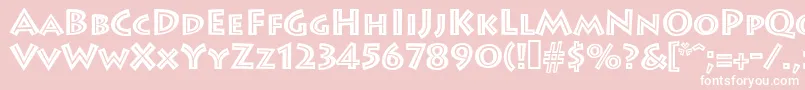 Leetoscaniniinlinesh Font – White Fonts on Pink Background