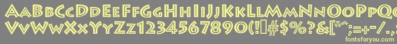 Leetoscaniniinlinesh Font – Yellow Fonts on Gray Background