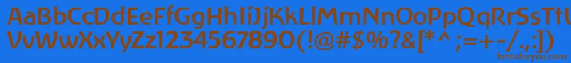 Шрифт LinotypeAtlantisMedium – коричневые шрифты на синем фоне