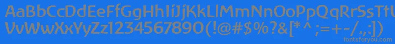 Więcej informacji o czcionce LinotypeAtlantisMedium Czcionka LinotypeAtlantisMedium – szare czcionki na niebieskim tle