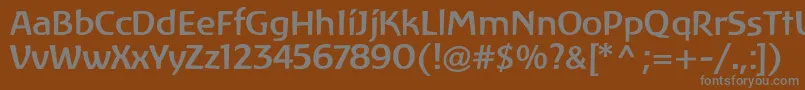 フォントLinotypeAtlantisMedium – 茶色の背景に灰色の文字