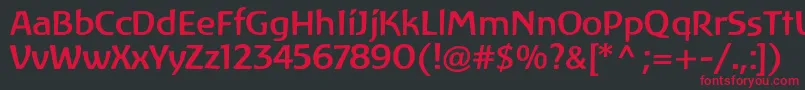 LinotypeAtlantisMedium Font – Red Fonts on Black Background