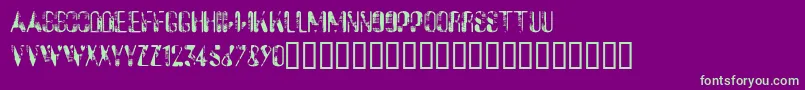 SucataSpacial Font – Green Fonts on Purple Background