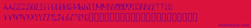 SucataSpacial Font – Purple Fonts on Red Background