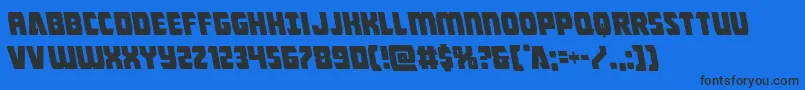 Intergalacticleft Font – Black Fonts on Blue Background