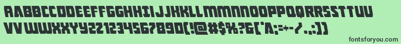 Intergalacticleft Font – Black Fonts on Green Background