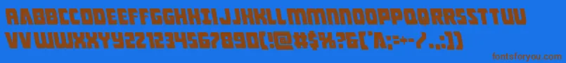 Weitere Informationen zur Intergalacticleft-Schriftart Intergalacticleft-Schriftart – Braune Schriften auf blauem Hintergrund