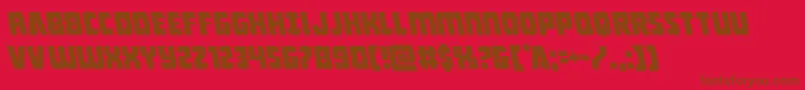 Intergalacticleft Font – Brown Fonts on Red Background