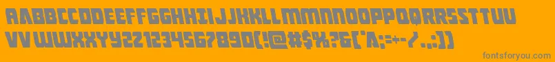 Weitere Informationen zur Intergalacticleft-Schriftart Intergalacticleft-Schriftart – Graue Schriften auf orangefarbenem Hintergrund