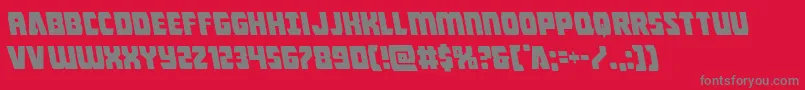 Police Intergalacticleft – polices grises sur fond rouge