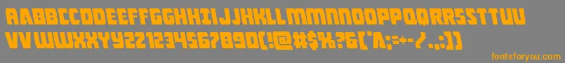 Weitere Informationen zur Intergalacticleft-Schriftart Intergalacticleft-Schriftart – Orangefarbene Schriften auf grauem Hintergrund