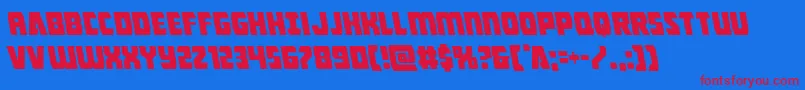 フォントIntergalacticleft – 赤い文字の青い背景