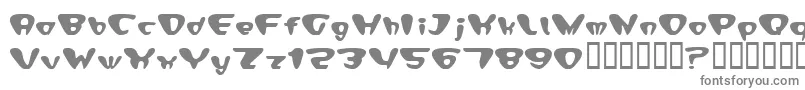 DaiheadBold-fontti – harmaat kirjasimet valkoisella taustalla