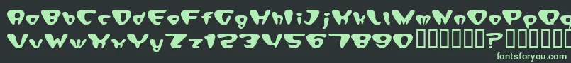 フォントDaiheadBold – 黒い背景に緑の文字